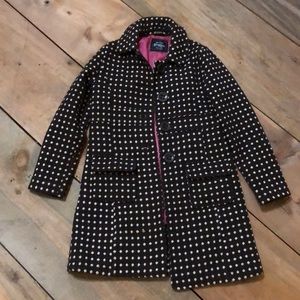 Mini Boden polka dot peacoat 11-12y